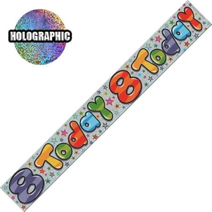 Expression Factory Age 8 Birthday Girl Or Boy Party Banner 2 6m Or
