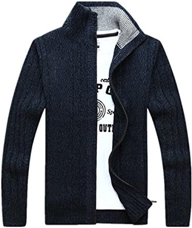 カーディガン メンズ ニットジャケット スタンドカラー ジャケット アウター ビジネス カジュアル 全国一律送料無料 無地 セーター 通勤 シンプル おしゃれ ジップアップ