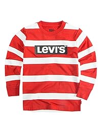 Playera con logo y caja de manga larga para niños de Levi's