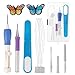 Magic Embroidery Pen Punch Needles,blueelica Embroidery Stitching Punch Needle Set Craft Tool with Storage Box for DIY Threaders Sewing Knitting