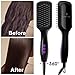 Ionic Hair Straightener Brush, GLAMFIELDS Electrical Heated Irons Hair Straightening with Faster Heating, MCH Ceramic Technology, Auto Temperature Lock, Anti Scald, Heat Resistant Glove