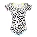 Littleforbig Adult Baby Diaper Lover (ABDL) Button Crotch Adult Baby Onesie - Rainbow Leopard Pattern