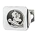 FANMATS 15085 Florida State Seminoles Chrome Metal Hitch Cover with Chrome Metal 3D Emblem