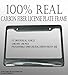 One pc Carbon Fiber Custom License Plate Tag Snap Fit Frames for Auto-Car-Truck
