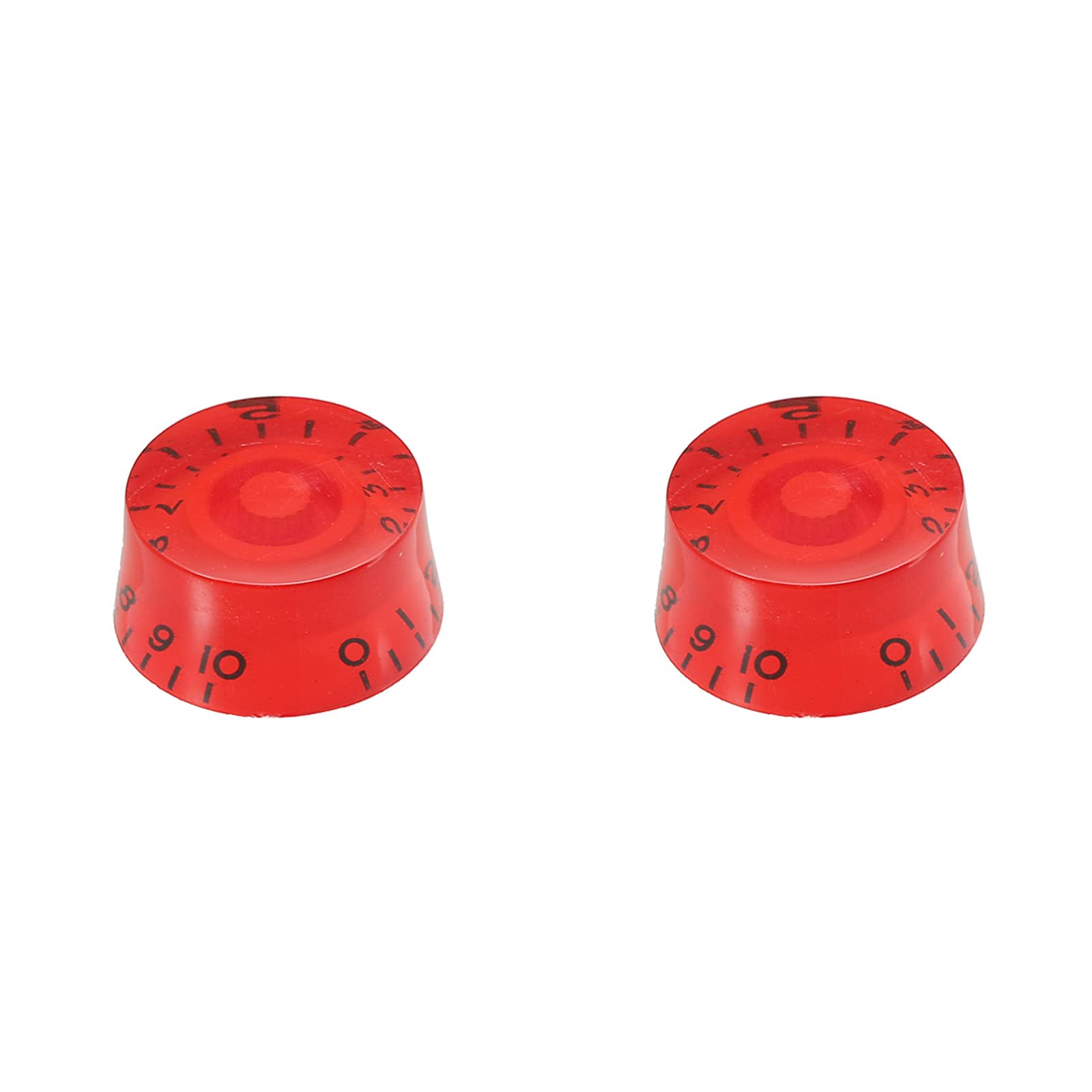 PATIKIL Electric Guitar Top Hat Knobs Speed Volume Tone Control Knobs 6mm/0.24" Red for LP Style Electric Guitar Bass Musical Instrument Parts Replacement Pack of 2