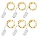 AMIR Fairy String Lights, 20 LED Copper Starry Lights, Indoor Outdoor Halloween String Lights, Battery Operated Copper Patio Wire Lights for Party, Table Decorations, Wedding (Warm White - Pack of 6)