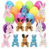 12 Pcs Jumbo Easter Eggs Filled with Plush Bunny, 3