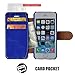 iPhone SE Case,iPhone 5S Case,iPhone 5 Case,Mulbess [Layered Dandy][Blue] - [Card Slot][Flip][Slim Fit] - PU Leather Wallet Case for Apple iPhone SE 2016