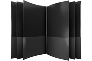 NICKY'S FOLDERS Nicky's® Multi Pocket Organizer, 10 or 14 Page Folder, Water Proof, Patented Tear-Resistant, Flexible Plastic, Proudly Made in USA, Binder Substitute. (10-in-1 Black)