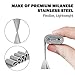 POY Metal Replacement Bands Compatible for Fitbit Charge 3 Charge 3 SE Fitness Activity Tracker, Milanese Loop Stainless Steel Bracelet Strap Unique Magnet Lock Women Men, Large Silver