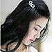 HuntGold 1X Women Girl Elegant Full Diamond Bowknot Hair Clip Hairpin Barrette(silver)