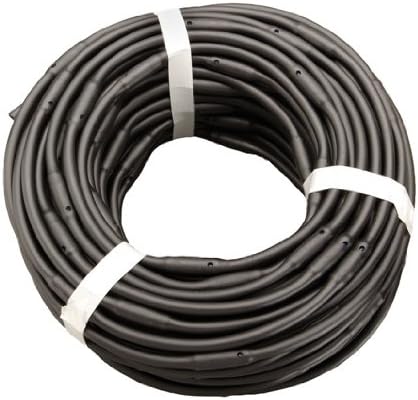 1/4" x 100' Soaker Hose Dripline 6" Spacing 1/2 GPH Dripline Irrigation Emitters - Black Tubing