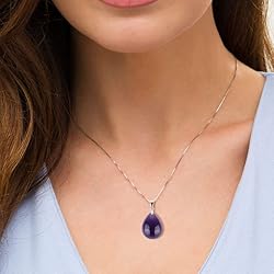 COAI 925 Sterling Silver Amethyst Healing Crystal