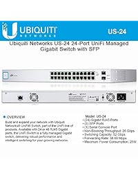 Ubiquiti Networks us 24 Unifi gestionado de 24 puertos Gigabit Switch con SFP