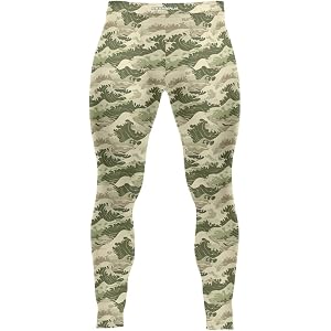 RASHNINJA Camo Grappling Spats for Men Compression Tights for MMA BJJ Jiu Jitsu No Gi Workout & Training