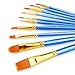Mudder 10 Pieces Artist Paint Brushes Set Art Painting Supplies for Acrylic and Oil Painting