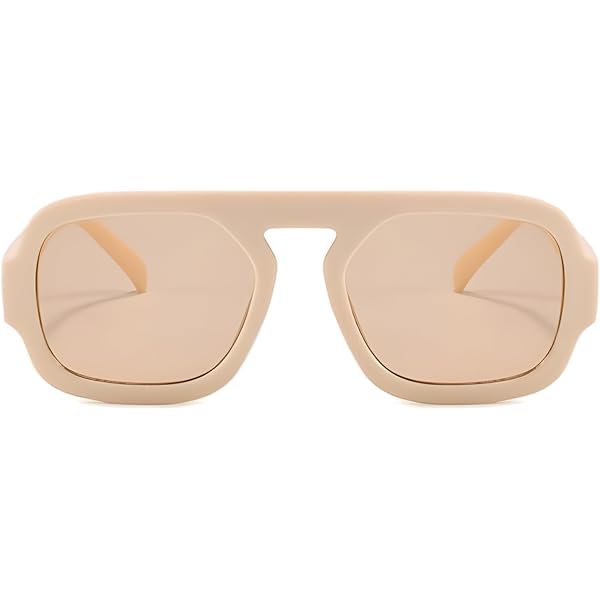 Long Keeper Retro Pilot Sunglasses | Double Bridge Aviator Style | UV400 Protection | For Men & Women-708946
