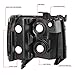 Auto Dynasty Halogen Headlights Assembly Compatible with Chevy Silverado 1500 2500HD 3500 GMT900 2007 2008 2009 2010 2011 2012 2013 2014, Driver and Passenger Side, Black Housing
