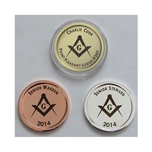 Masonic Officer Commemorative Coin (1) - Custom Personalized Laser Engraved