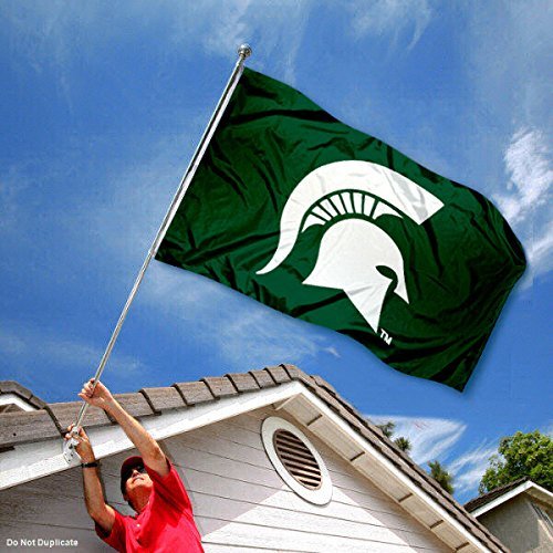 Michigan State Spartans MSU Sparty University Large College Flag (Certified Refurbished)