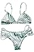 CUPSHE Women’s Palm Leaves Printing Halter Bikini Set, M
