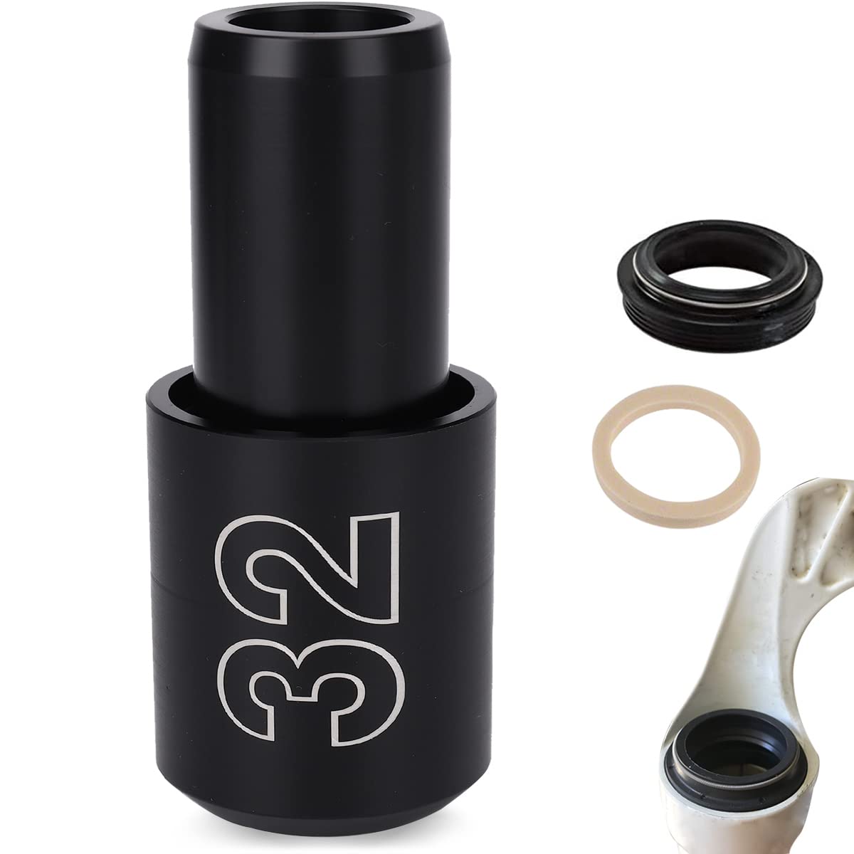Dust Seal Installation Tool Fork Dust Seal Driver Dust Scraper Installation Tool Guide for Fox Rockshox Suspension Fork Lower Leg 30mm 32mm 34mm 35mm 36mm 38mm 40mm (Size 32)