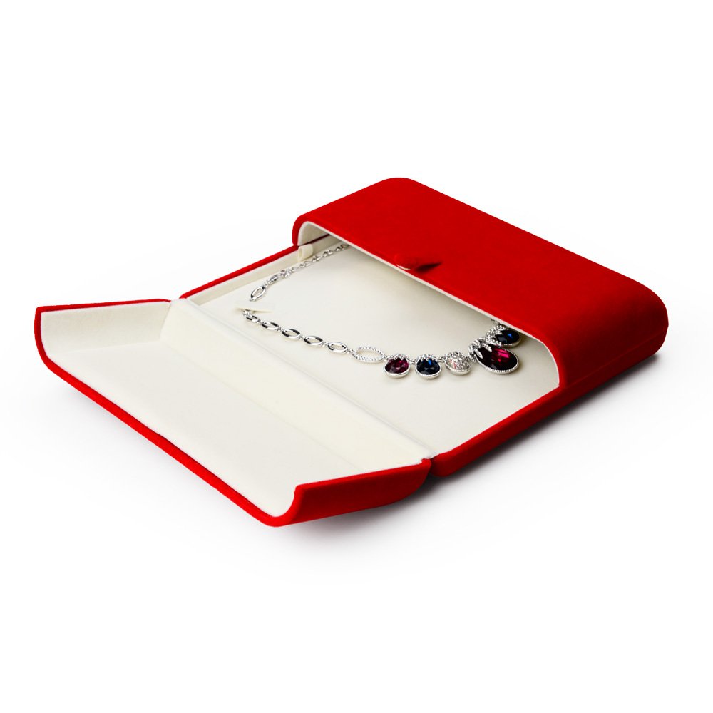Oirlv Red Jewellery Gift Box Big Necklace/Pearl Necklace Storage Boxes