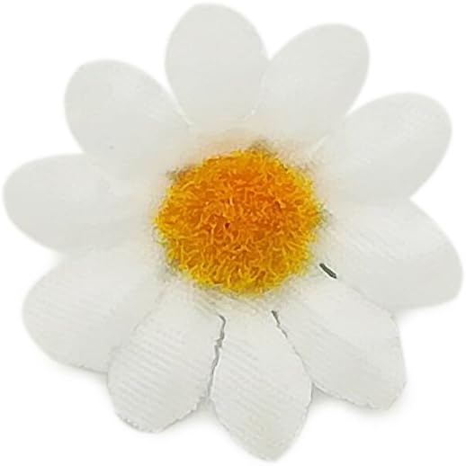 Artificial Daisy Flower Heads 100pcs Fake Gerbera Petals White Silk Bulk Flower Heads Decorative for DIY Craft Wedding Wreath Birthday Indoor Outdoor Party Easter Bonnet - Image 5