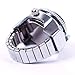 Eachbid Smart Applied Round Child Lady Steel Rainbow Pattern Elastic Quartz Finger Ring Watch Gift