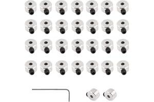 Begino Plane Landing Gear Wheel Stop 0.08"/2.1mm Wheel Collar for RC Airplane Model Aircraft(30-Pack)