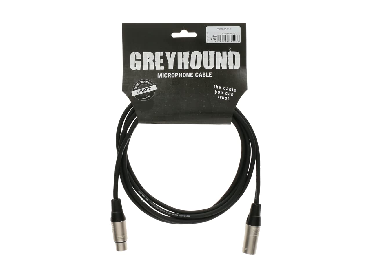 Klotz Greyhound XLR GRG1FM10.0 Female Cable to XLR 10 m