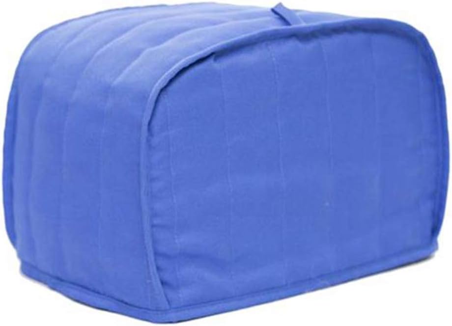Toaster Cover Cotton Toaster Appliance Cover for Slice Toaster and Dust & Fingerprint Protection (cotton 4 Slice, Blue)