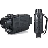 TEQIN Night Vision Monocular, Night Vision InfraredMonocular with 1.5" TFT LCD Display Screen, 984ft/300M Viewing Range in 100% Dark, for Hunting Camping Travel Black