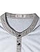 H2H Mens Casual Slim Fit Basic Henley Long Sleeve T-Shirt Heatherwhite US L/Asia XL (CMTTL085)
