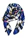 MOTINE Tartan Blanket Scarf Stylish Winter Warm Pashmina Wrap Shawl for Women (Blue)