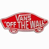 Vans off the Wall SKATEBOARD RED IRON ON PATCHES # WITH FREE GIFT