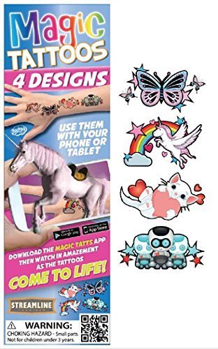 Streamline Magic Tattoos- Come to Life! (4 Designs per package) (Butterfly (MTT501))