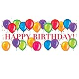 Creative Converting Birthday Balloons Giant Party Banner, Multicolor