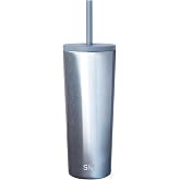 Simple Modern Iced Coffee Tumbler, Insulated | 24oz | Cateye | Reusable Stainless Steel Cup, Travel Mug, Water Bottle with Straw | Cupholder Friendly &amp; Spill Resistant, Coastal Cateye
