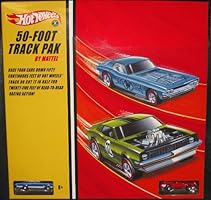 Hot Wheels 50-Foot Track Pak Raceway w/ 2 Collectible 1:64 Scale