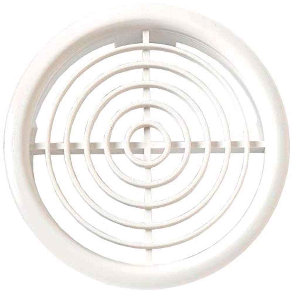 Merriway BH06210 (10 Pcs) Louvred Soffit Vent White 100 mm (4 Inch) - Pack of 10 Pieces