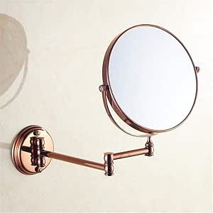 HomJo 8 Pulgadas Dos Caras Soporte de Pared Espejo de Maquillaje Espejo