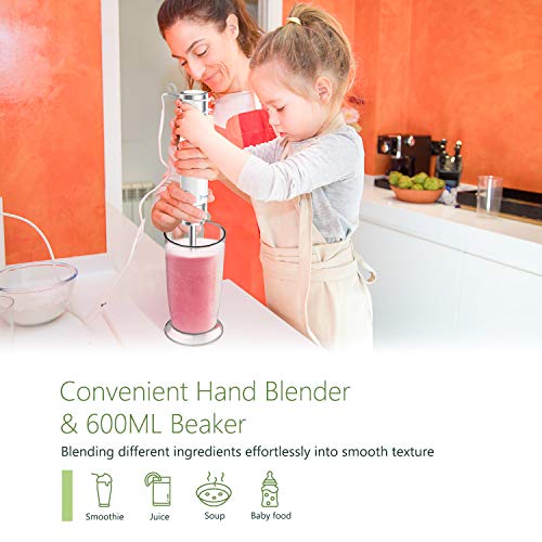 TSYMO 800W Immersion Blender Handheld, 4in1 Hand Blender with 6Speed