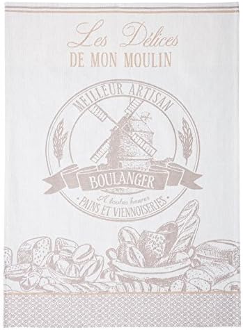 Coucke France, Le Boulanger (The Baker) French Jacquard Kitchen Towel, 100 Percent Cotton, 20 Inches x 30 Inches