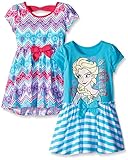 Disney Little Girls' Toddler 2 Pack Frozen Elsa Dresses, Pink, 3T