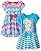 Disney Little Girls' 2 Pack Frozen Elsa Dresses, Pink, 5