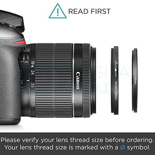 Altura Photo 58-52MM Step-Down Ring Adapter (58MM Lens to 52MM Filter or Accessory) + Premium MagicFiber Lens Cleaning Cloth - Thumbnail 2