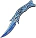 Dark Side Ballistics DS-A019 Series Spring Assist Folding Knife, Dragon Scale Detail Blade, 4.5-Inch Closed