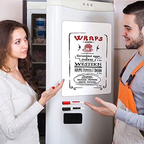 Dry Erase Board Fridge White Board Sheet 20x13"Easy to Write