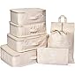 Travel Packing Cubes 7 Set Luggage Packing Organizers Compression Cubes Shoe Bag Toiletry Bag Set for Travel Accessories…